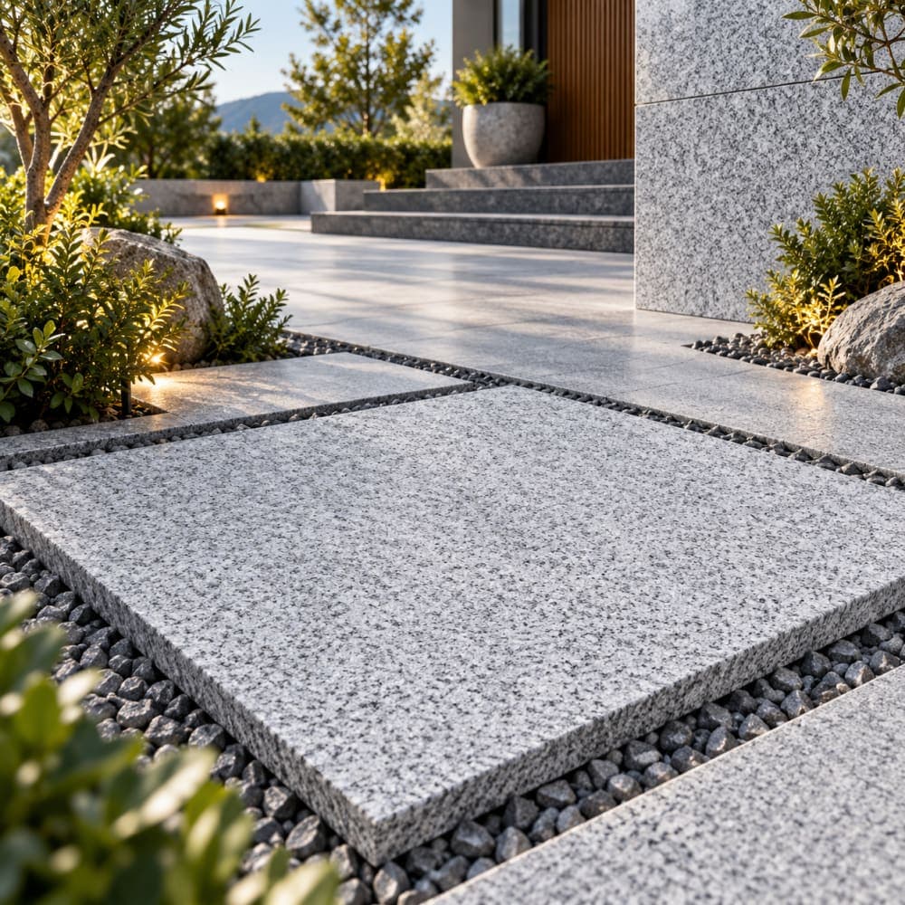 Silver Grey Granite Shotblast