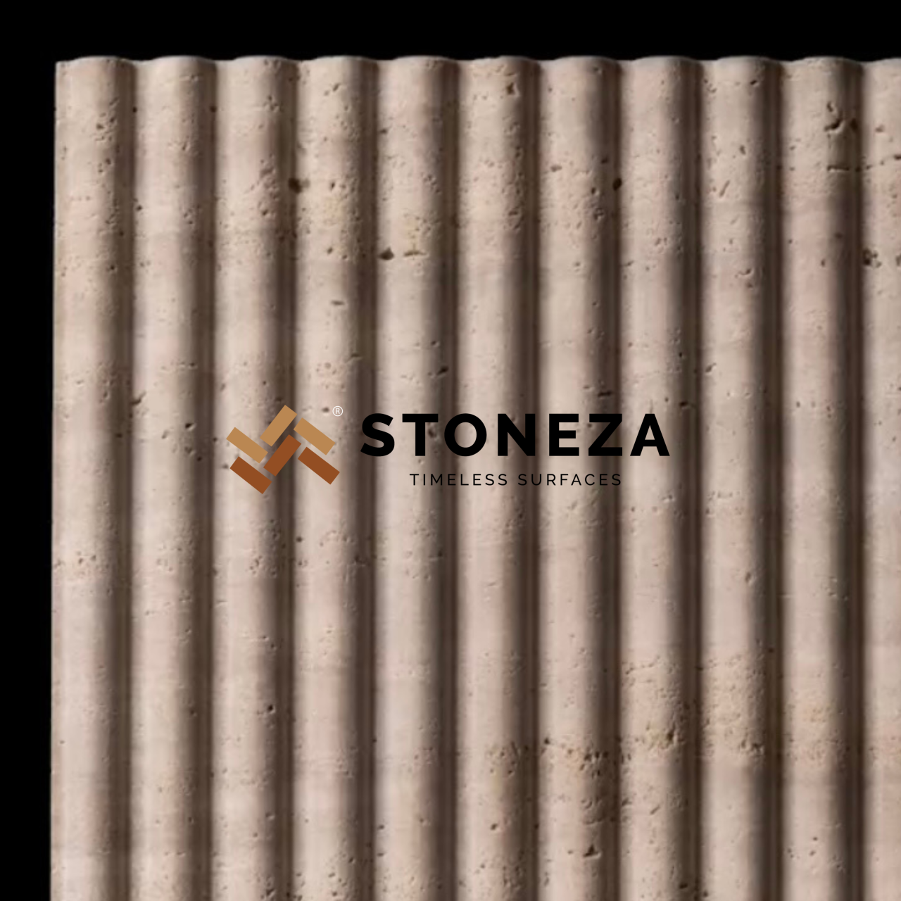 TRAVERTINE CONVEX FLUTE