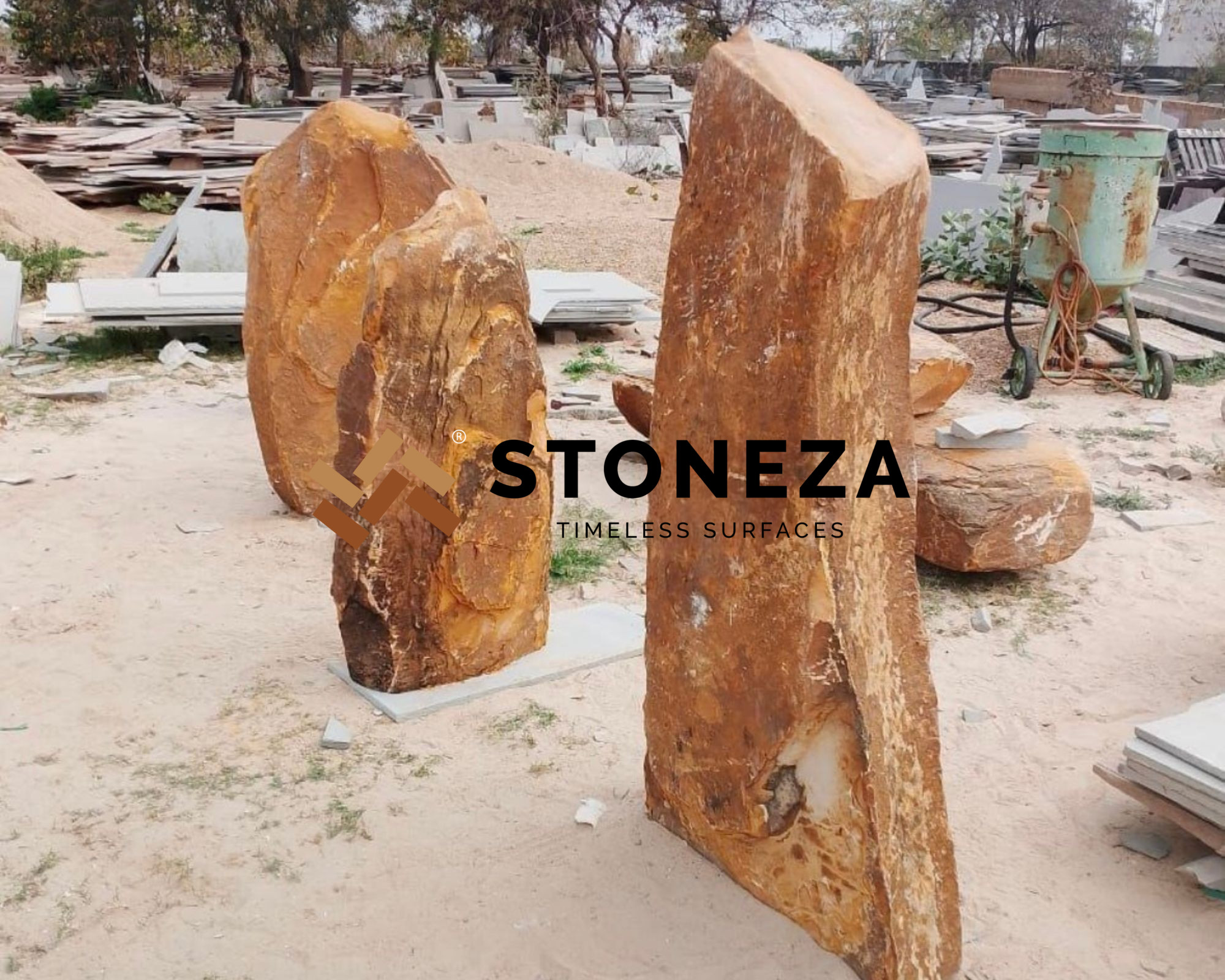 Yellow Sandstone Boulder