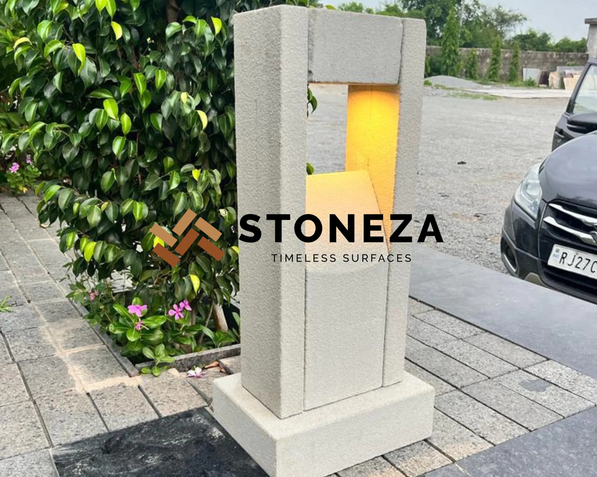 Kandla Grey Stone Lamp - Image 2