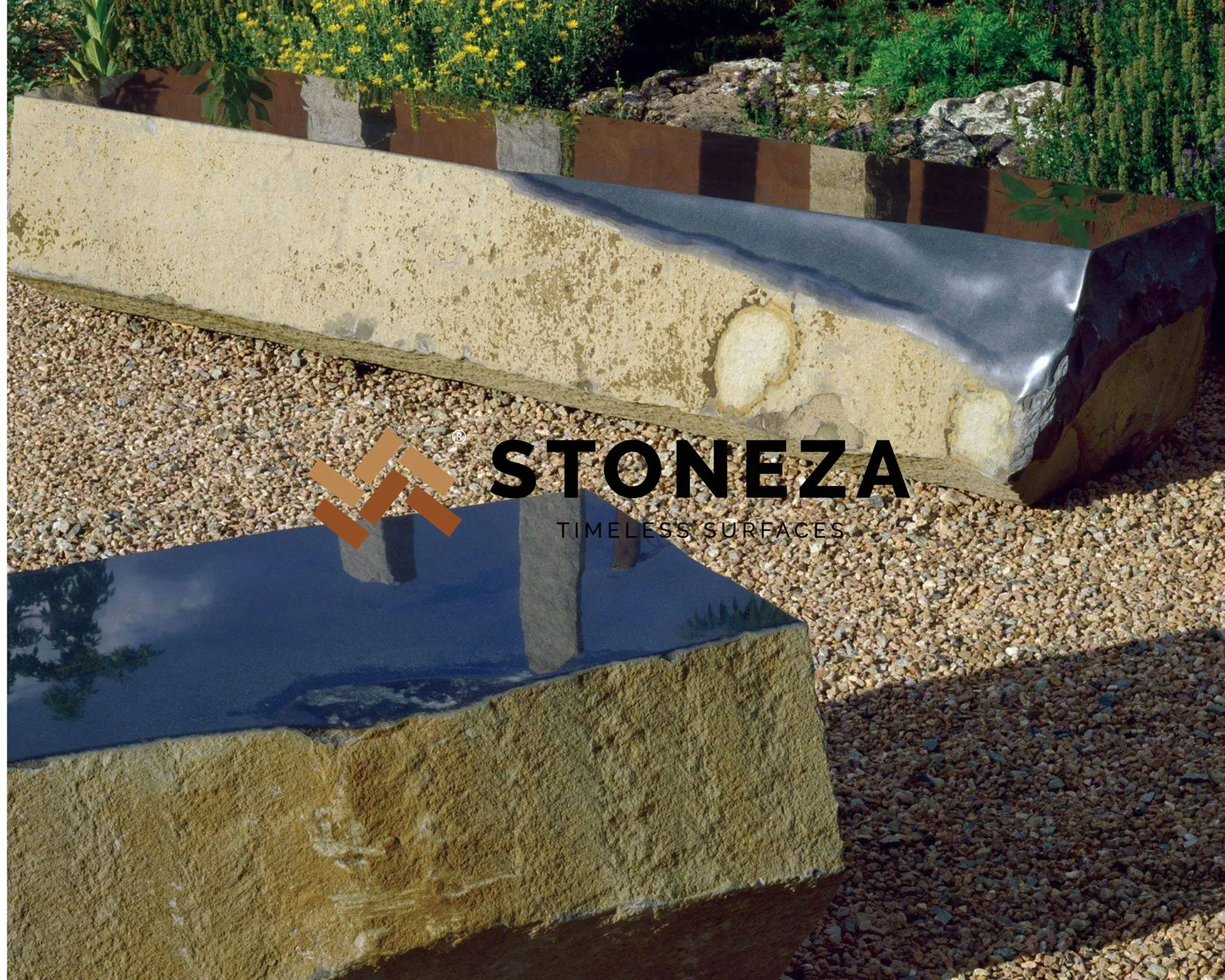 Basalt Block Benches